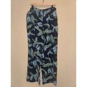 Tommy Bahama‎ Sheer Tropical Wide Leg Beach Pants Cover Ups Size Large